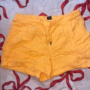GAP High Waist Yellow Drawstring Shorts